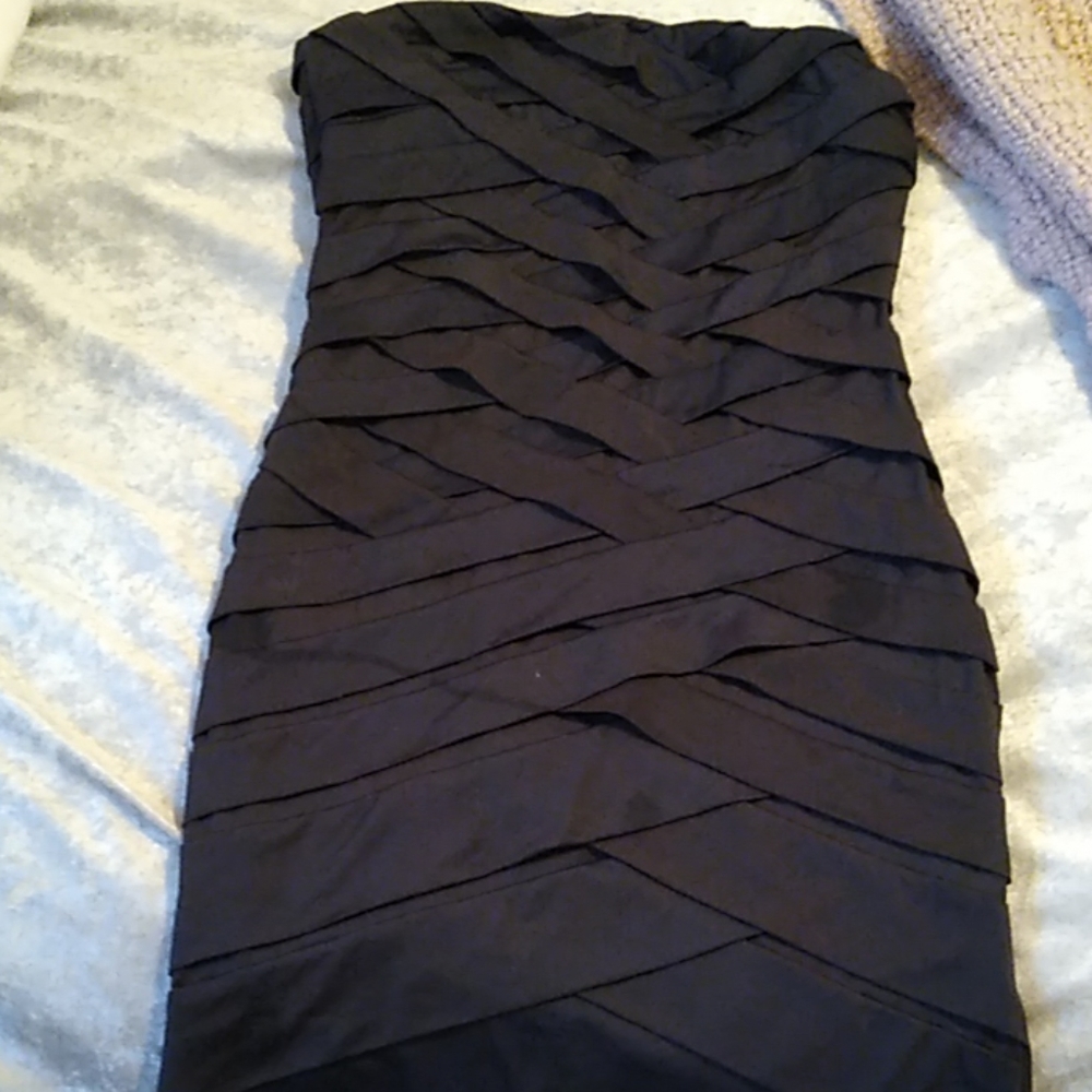 Skin tight black cocktail dress